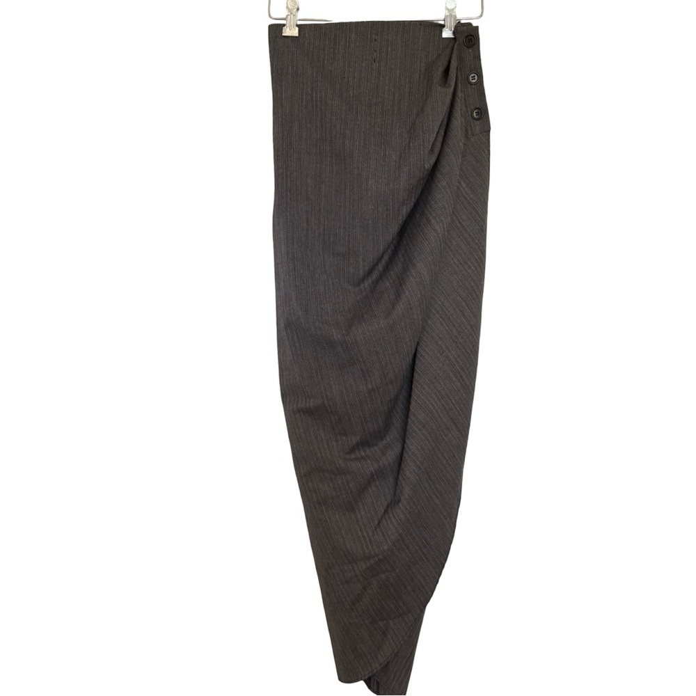 Romeo Gigli Pinstripe Pencil Wrap Skirt size 4/40